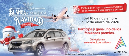 Blanca y magica Navidad - Altaplaza Mall Panamá